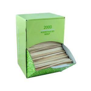 Roerstaafjes hout FSC® - 2.000st